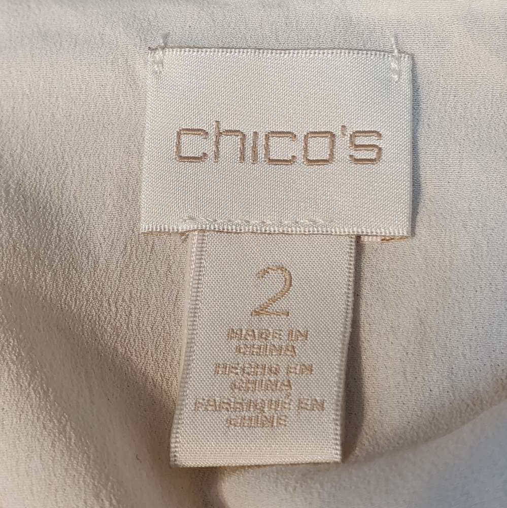 CHICO'S Copper Mesh over Polyester Shell Sz 2... - Picture 3 of 16